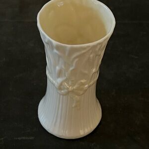 Belleek Iris Embossed Bud Vase